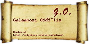 Galambosi Odília névjegykártya